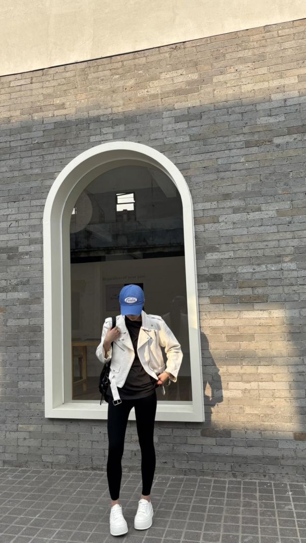 高級羊紋觸感騎士外套 