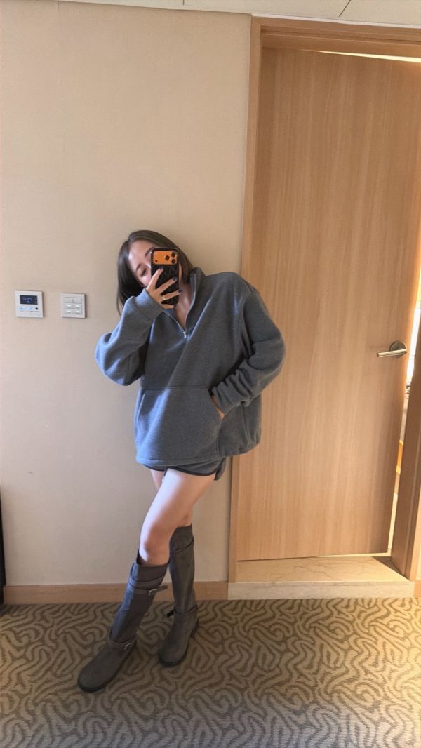 T01.休閒拉鍊短褲套裝 