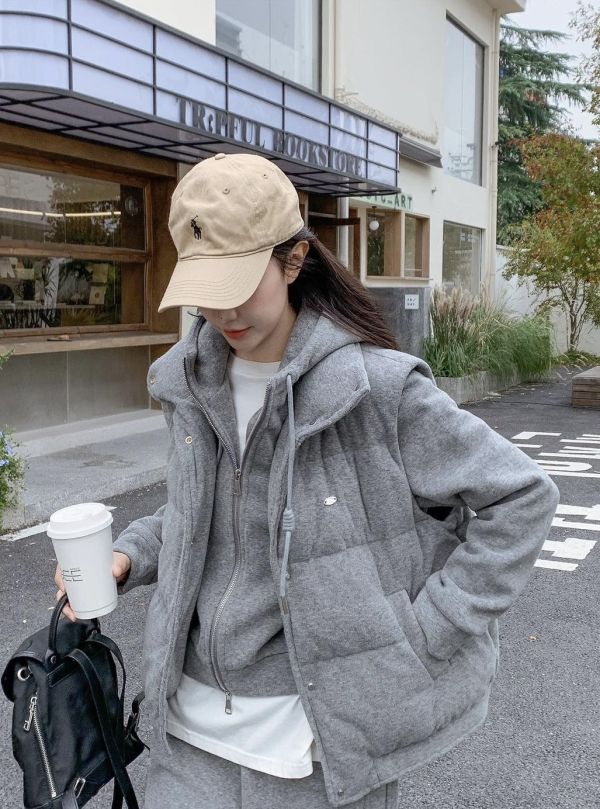 三件組鋪棉背心＋加絨外套＆褲子 