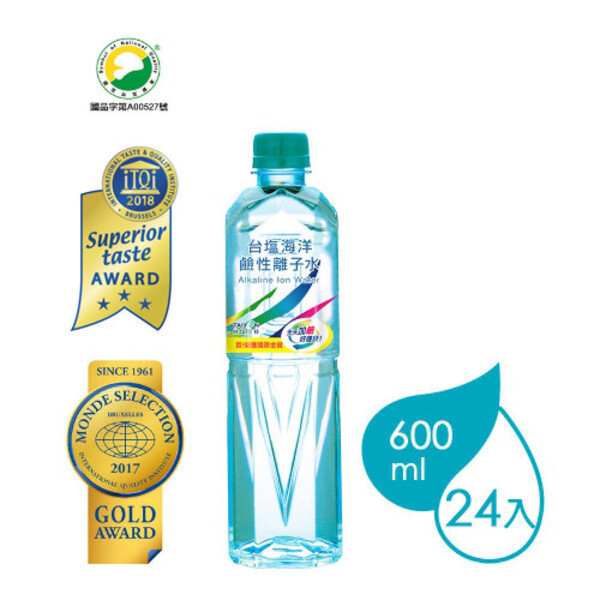 台塩(台鹽)海洋鹼性離子水600MLx24入 