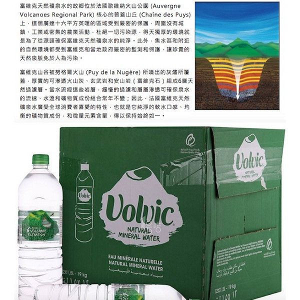 Volvic 富維克天然礦泉水 1500MLx12入 