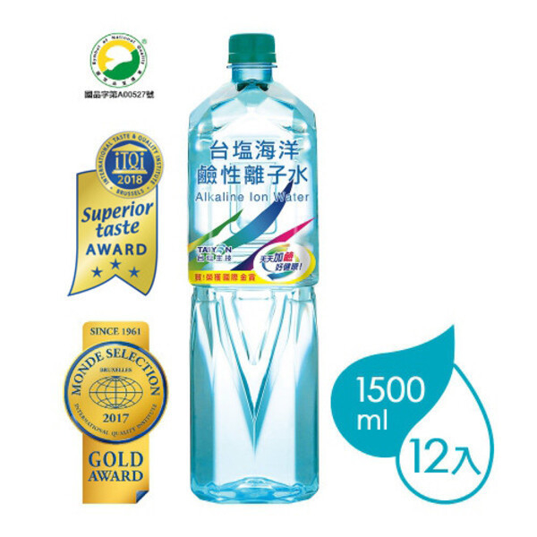 台塩(台鹽)海洋鹼性離子水1500MLx12入 