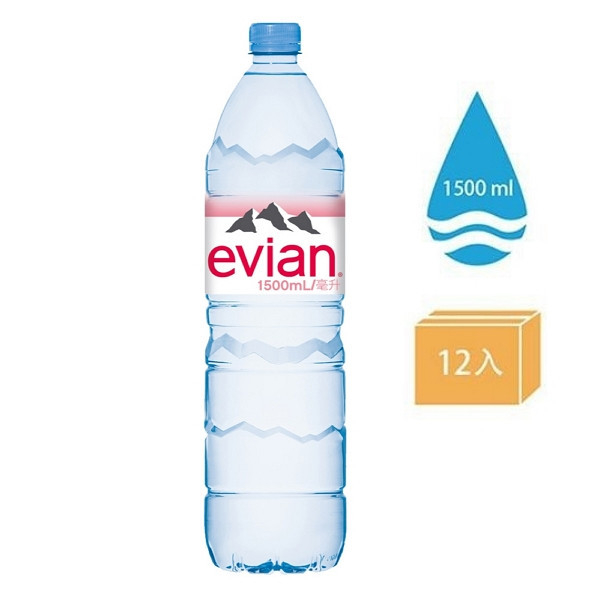 evian 依雲礦泉水 1500MLx12入 