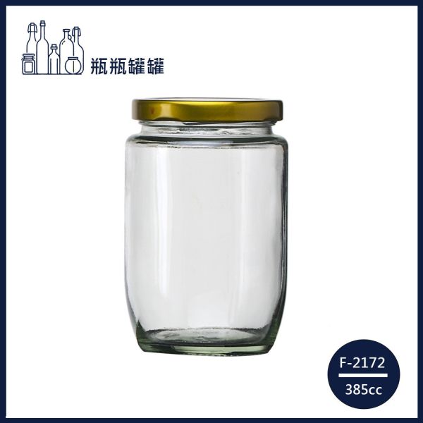 【F-2172  385cc 老爺瓶】【30支3箱】【一次方】花瓜瓶/果醬瓶/醬菜瓶/美乃滋瓶/泡菜罐/果醬罐/玻璃罐/玻璃瓶/瓶罐 【一次方】花瓜瓶/果醬瓶/醬菜瓶/美乃滋瓶/泡菜罐/果醬罐/玻璃罐/玻璃瓶/瓶罐