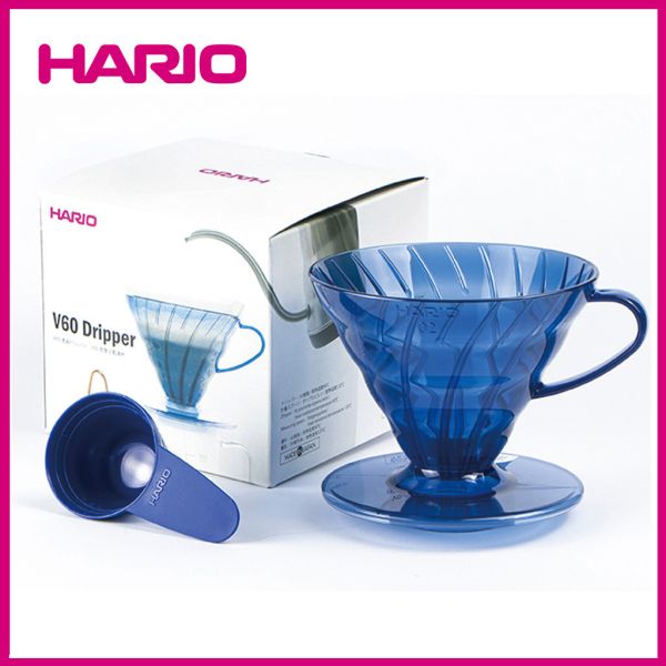 【HARIO】V60普魯士藍02樹酯濾杯手沖三件組 濾杯, HARIO, V60, 咖啡套組