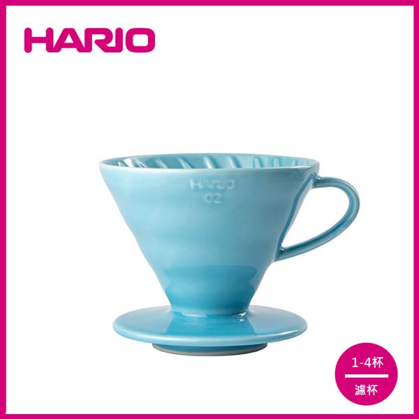 【HARIO】V60粉藍02磁石濾杯 濾杯, HARIO, V60