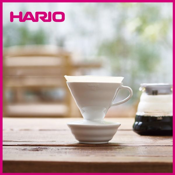 【HARIO】V60白色磁石濾杯02手沖三件組 濾杯, HARIO, V60, 咖啡套組