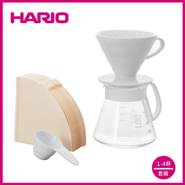 【HARIO】V60白色02濾杯咖啡壺組 濾杯, HARIO, V60, 咖啡套組