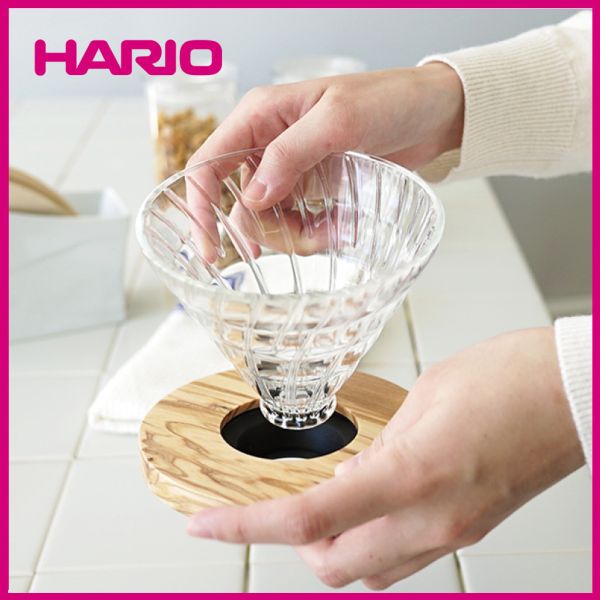 【HARIO】V60玻璃濾杯01橄欖木 濾杯, HARIO, V60