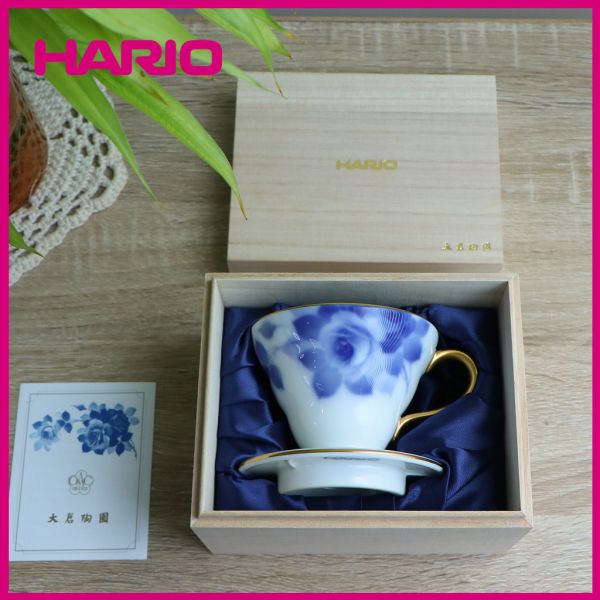 【HARIO】V60岡染付薔薇01濾杯 濾杯, HARIO, V60