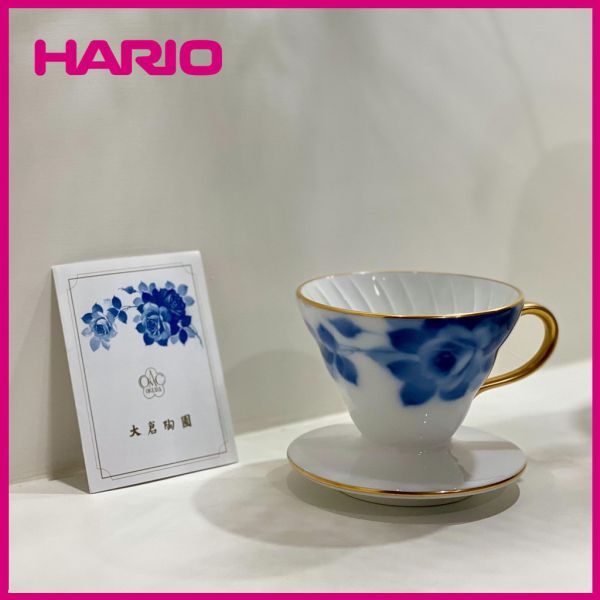 【HARIO】V60岡染付薔薇01濾杯 濾杯, HARIO, V60
