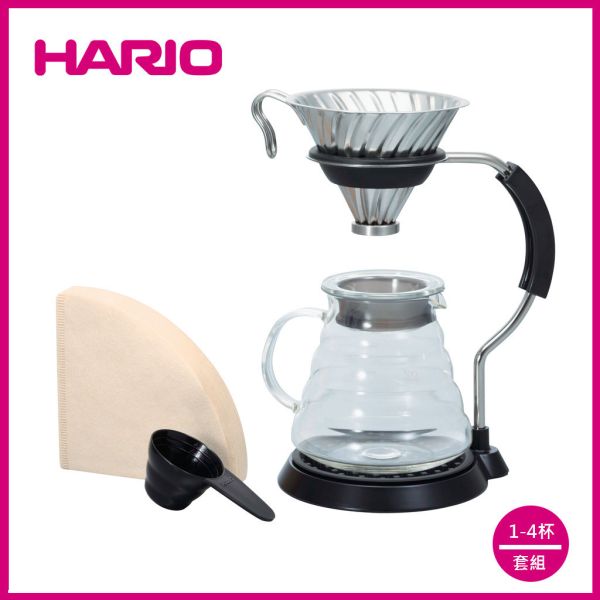 【HARIO】V60金屬濾杯支架咖啡壺組 濾杯, HARIO, V60, 咖啡套組