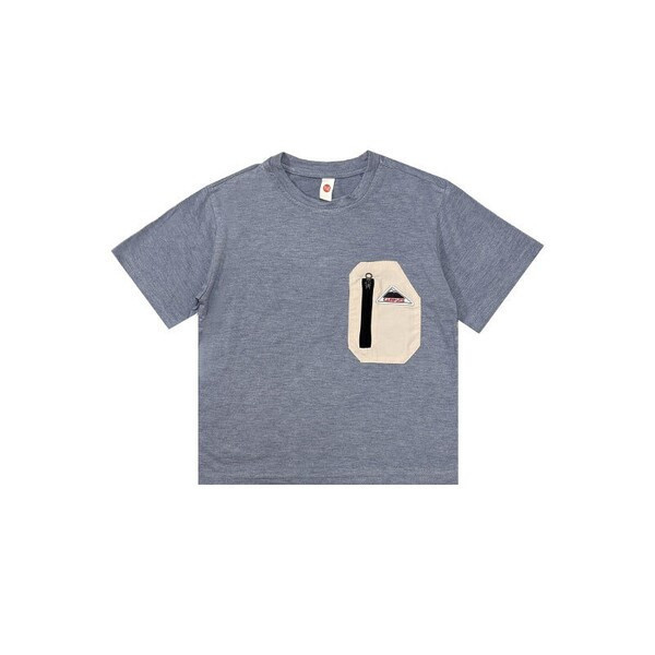 胸前小拉鏈設計登山棉Tee 