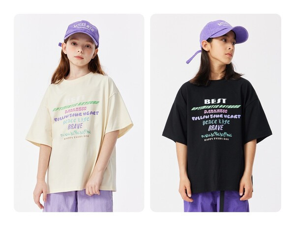 潮感圖案棉Tee 