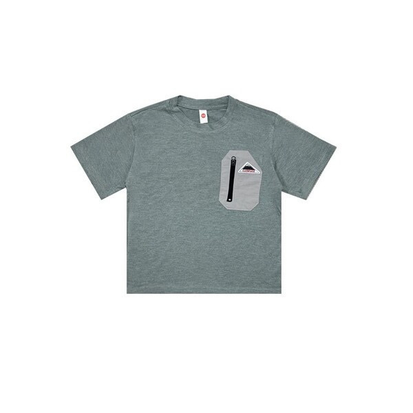 胸前小拉鏈設計登山棉Tee 