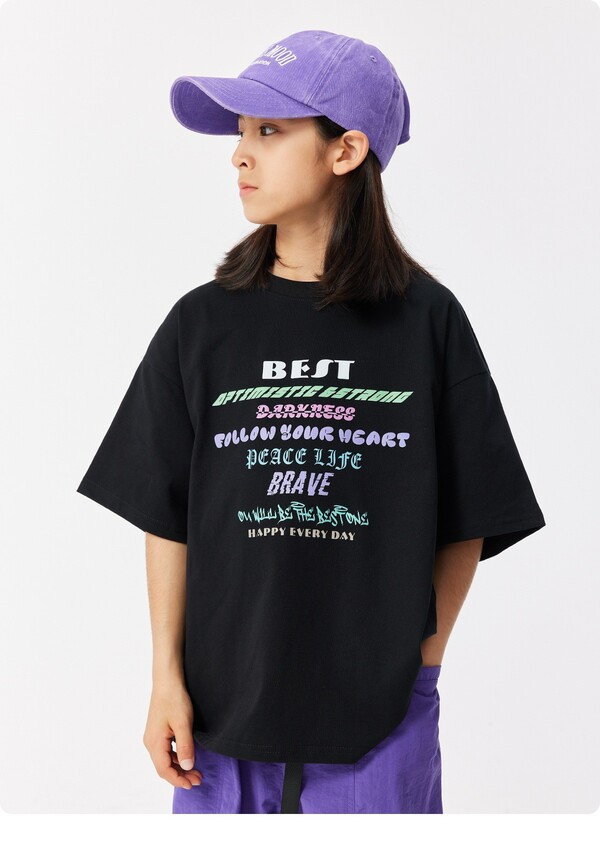 潮感圖案棉Tee 