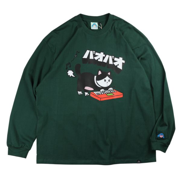 POKO ポコ大王 BAOBAO L/S TEE 落肩長TEE / (白/綠) POKO ポコ大王 BAOBAO L/S TEE 落肩長TEE / (白/綠)