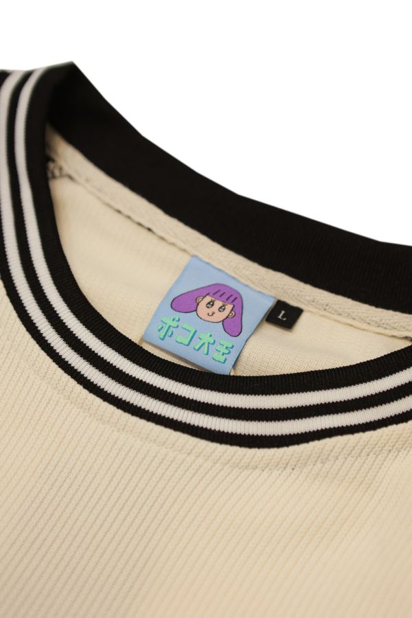 POKO ポコ大王  CHIKOCHAN BASEBALL COLLEGE SWEATSHIRT / (黑/咖啡) POKO ポコ大王  CHIKOCHAN BASEBALL COLLEGE SWEATSHIRT / (黑/咖啡)