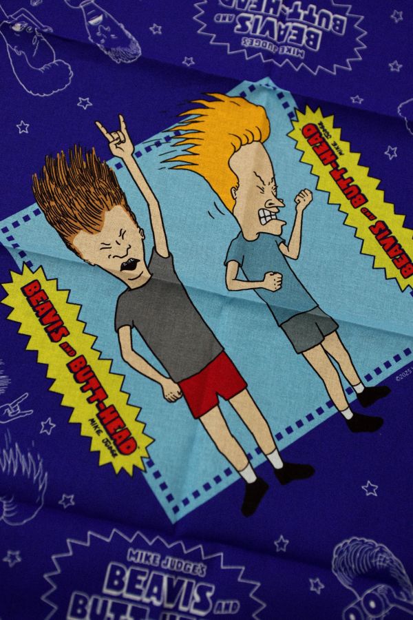 BEAVIS & BUTT HEAD 癟四與大頭蛋 方巾 BEAVIS & BUTT HEAD 癟四與大頭蛋 方巾