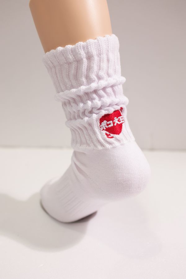 POKO ポコ大王 WIGGLING HEART RUFFLE SOCKS 泡泡襪 POKO ポコ大王 WIGGLING HEART DENIM WIRE BRIM CAP / (單寧短簷帽)