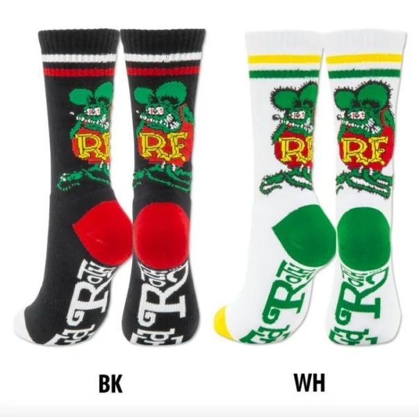 RAT FINK R.F. STANDING SOCKS 老鼠芬克 中筒襪（共兩色） RAT FINK R.F. STANDING SOCKS 老鼠芬克 中筒襪（共兩色）