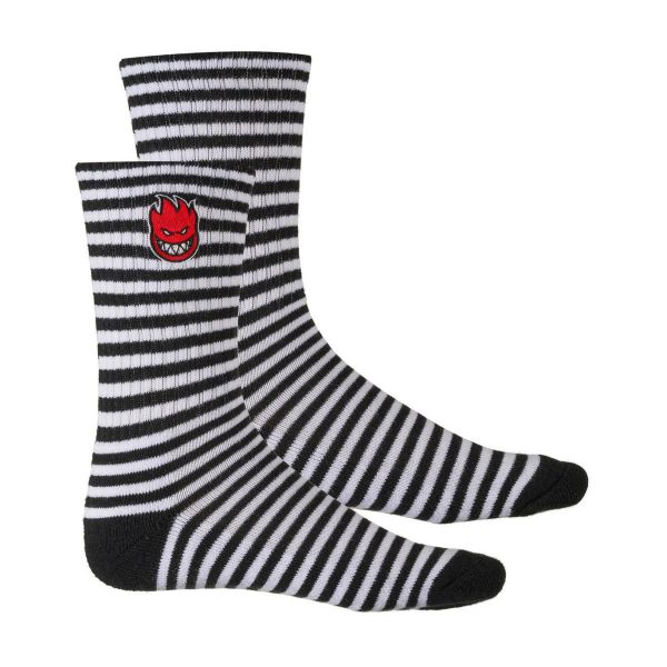 Spitfire Bighead Fill EMB Stripe Socks / 中筒襪 (黑Ｘ白) Spitfire Bighead Fill EMB Stripe Socks / 中筒襪 (黑Ｘ白)