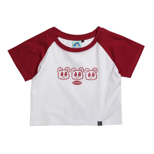POKO ポコ大王 SALACHAN CROPPED RAGLAN T-SHIRT / 接袖短版上衣 ポコ大王
  BAOBAO バオバオ 
CROPPED RAGLAN T-SHIRT
