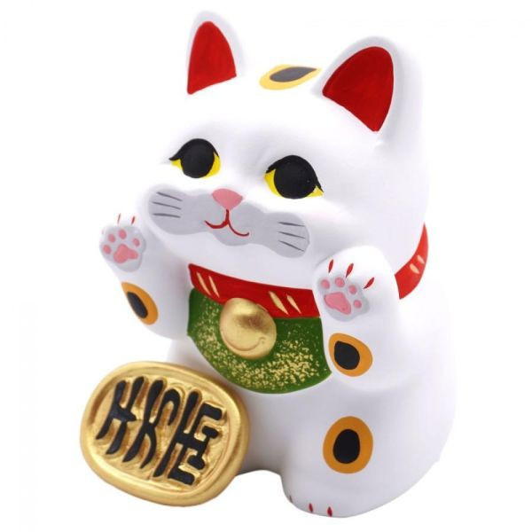 貼在玻璃上的招財貓 / (白/金) 貼在玻璃上的招財貓