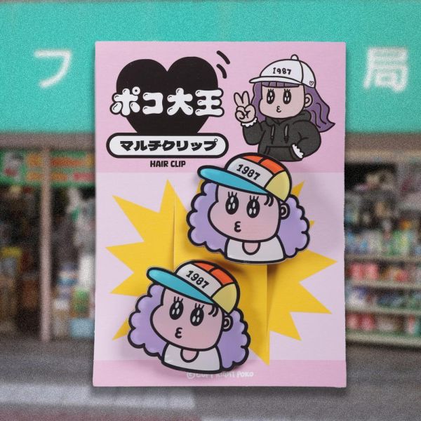 POKO ポコ大王 HAIR CLIP 壓克力髮夾 POKO ポコ大王 HAIR CLIP 壓克力髮夾