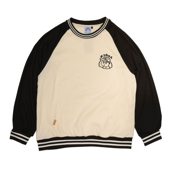POKO ポコ大王  CHIKOCHAN BASEBALL COLLEGE SWEATSHIRT / (黑/咖啡) POKO ポコ大王  CHIKOCHAN BASEBALL COLLEGE SWEATSHIRT / (黑/咖啡)