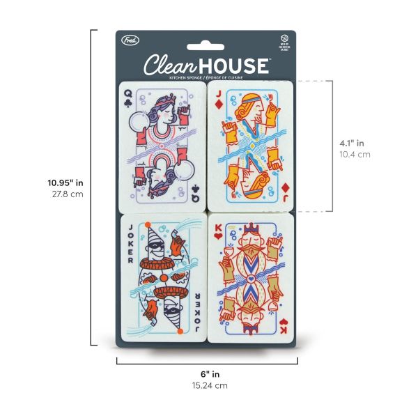 CLEAN HOUSE 撲克牌造型 海綿菜瓜布 CLEAN HOUSE 撲克牌造型 海綿菜瓜布