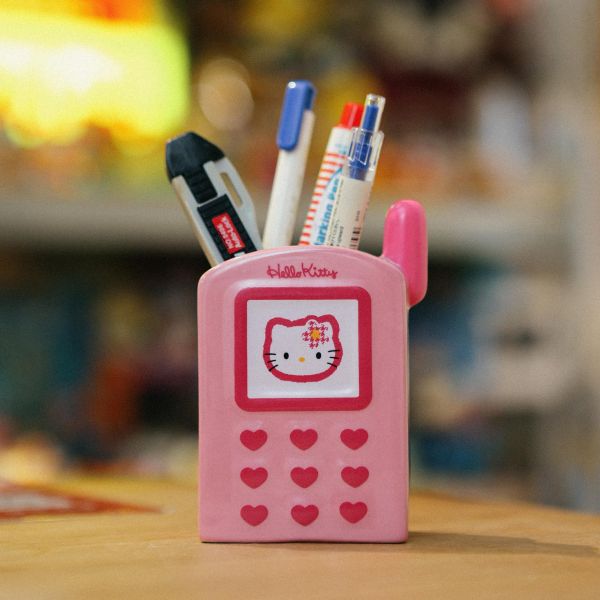 HELLO KITTY 折疊手機迷你收納筒 HELLO KITTY 折疊手機筆筒