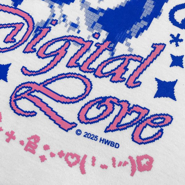 HWBD DIGITAL LOVE RAGLAN BABY TEE  / (灰Ｘ白) HWBD DIGITAL LOVE RAGLAN BABY TEE  / (灰Ｘ白)