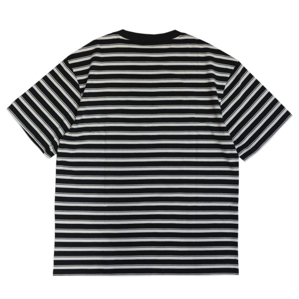 POKO ポコ大王 OUTLINED STRIPE 橫紋 TEE/ (黑/藍) ポコ大王 OUTLINED STRIPE 橫紋 TEE