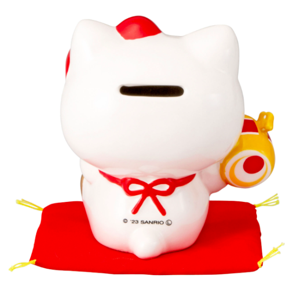 SANRIO HELLO KITTY 招財貓陶瓷存錢筒 擺飾 