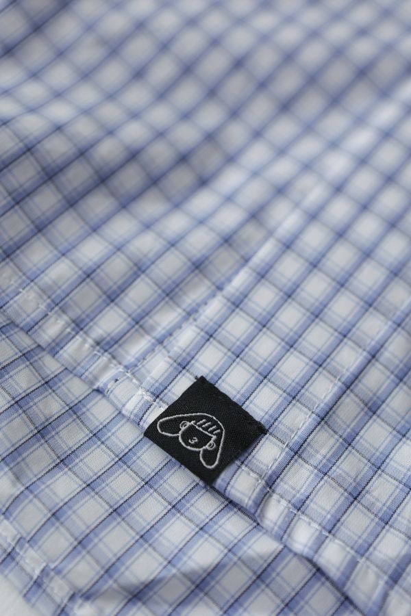 POKO ポコ大王 WIGGLING HEART STRUCTURED SHIRT / (藍Ｘ白) POKO ポコ大王 WIGGLING HEART STRUCTURED SHIRT / (藍Ｘ白)