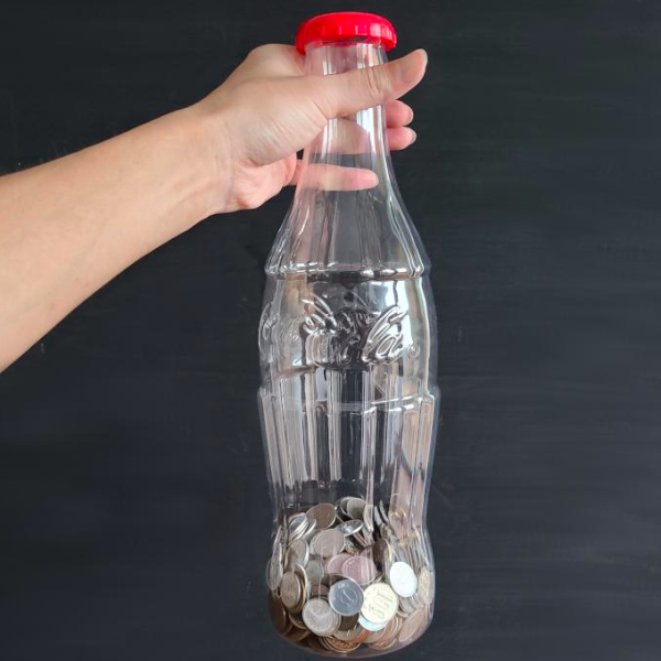 COCA COLA 可口可樂 透明存錢筒（附盒） COCA COLA 可口可樂 透明存錢筒