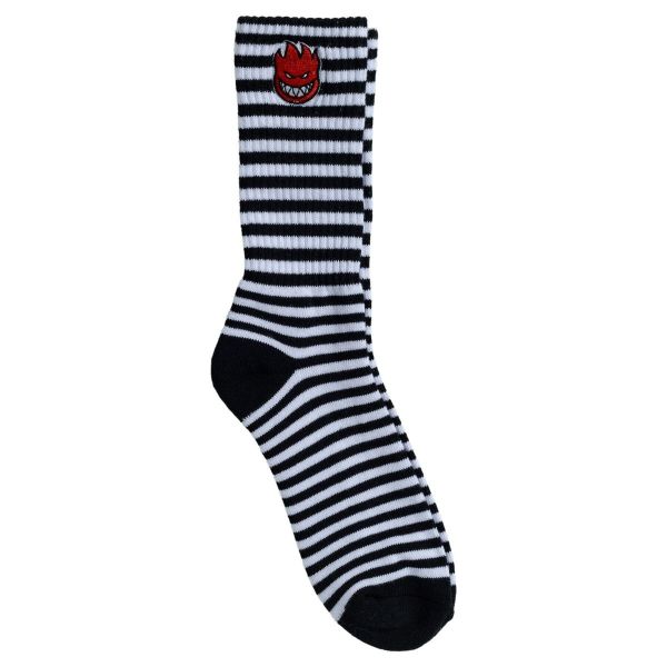 Spitfire Bighead Fill EMB Stripe Socks / 中筒襪 (黑Ｘ白) Spitfire Bighead Fill EMB Stripe Socks / 中筒襪 (黑Ｘ白)