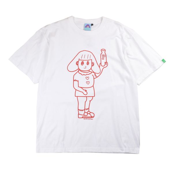 POKO ポコ大王 MILK TEE / (白/橘) ポコ大王 MILK TEE