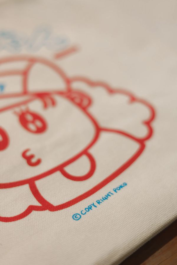 POKO ポコ大王 CHIKOCHAN TOTEBAG 立體口袋 帆布包 / 手提袋 (米白) POKO ポコ大王 CHIKOCHAN TOTEBAG 立體口袋 帆布包 / 手提袋 (米白)