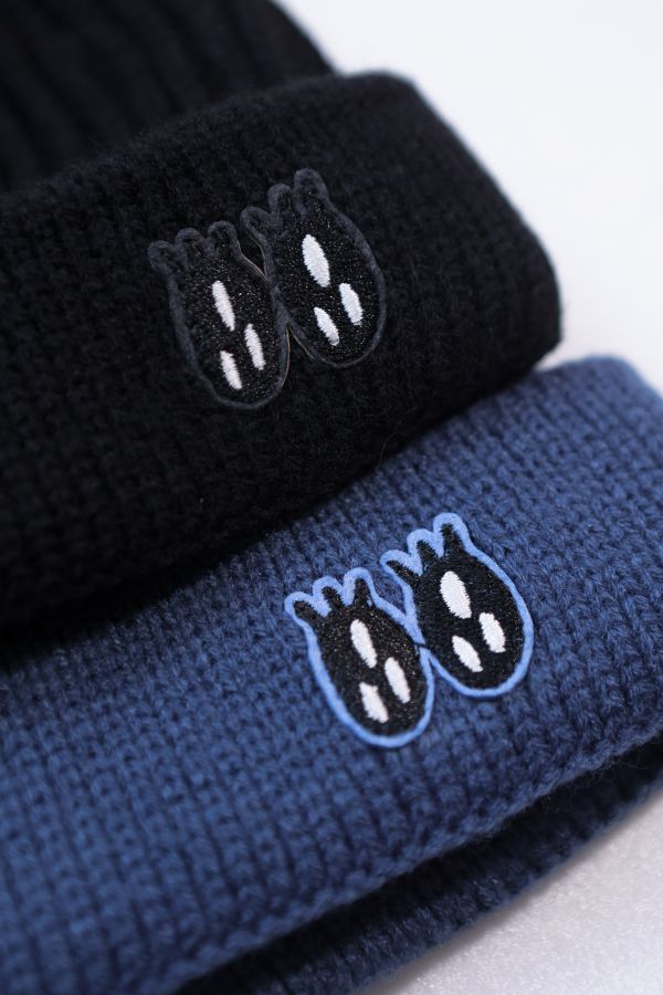 POKO ポコ大王 EYES BEANIE 毛帽 / (藍/黑) POKO ポコ大王 EYES BEANIE 毛帽 / (藍/黑)