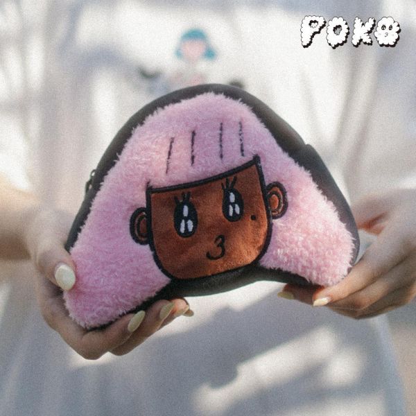POKO ポコ大王 ポコポコ大頭 掛飾收納包 / (粉紅) POKO ポコ大王 ポコポコ大頭 掛飾收納包
