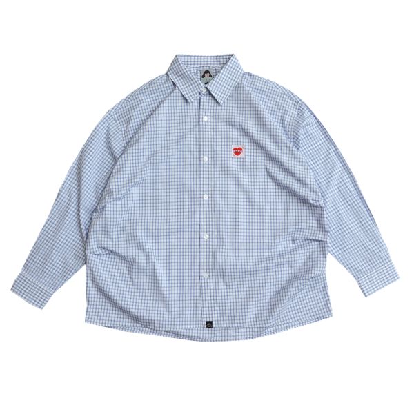 POKO ポコ大王 WIGGLING HEART STRUCTURED SHIRT / (藍Ｘ白) POKO ポコ大王 WIGGLING HEART STRUCTURED SHIRT / (藍Ｘ白)