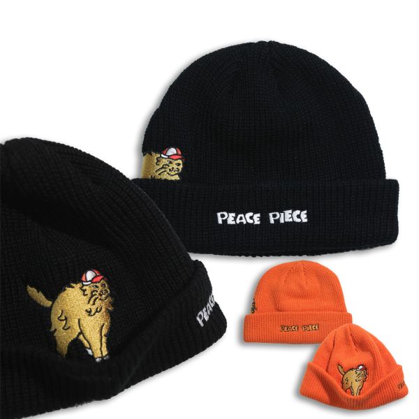 野島佑隆 YUTAKA NOJIMA  X ZOMBIE PEACE PIECE BEANIE 刺繡毛帽 野島佑隆 YUTAKA NOJIMA  X ZOMBIE PEACE PIECE BEANIE 刺繡毛帽