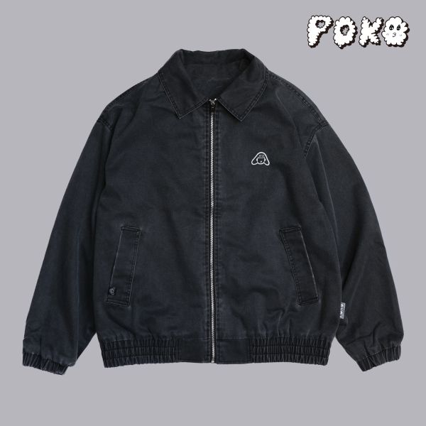 POKO ポコ大王 OUTLINED WASHED DENIM JACKET 水洗牛仔外套 / (黑) POKO ポコ大王 OUTLINED WASHED DENIM JACKET 水洗牛仔外套 / (黑)