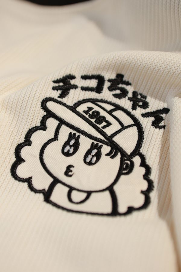 POKO ポコ大王  CHIKOCHAN BASEBALL COLLEGE SWEATSHIRT / (黑/咖啡) POKO ポコ大王  CHIKOCHAN BASEBALL COLLEGE SWEATSHIRT / (黑/咖啡)