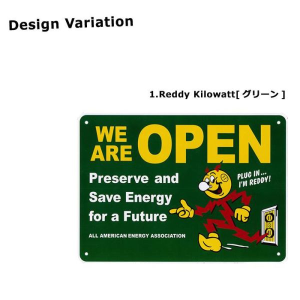 美國企業周邊 FEPC REDDY KILOWATT WE ARE OPEN 告示牌 / 掛牌 美國企業周邊 REDDY KILOWATT WE ARE OPEN 告示牌 / 掛牌