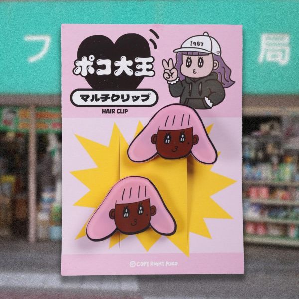 POKO ポコ大王 HAIR CLIP 壓克力髮夾 POKO ポコ大王 HAIR CLIP 壓克力髮夾