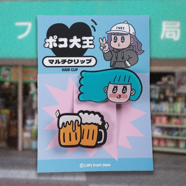 POKO ポコ大王 HAIR CLIP 壓克力髮夾 POKO ポコ大王 HAIR CLIP 壓克力髮夾