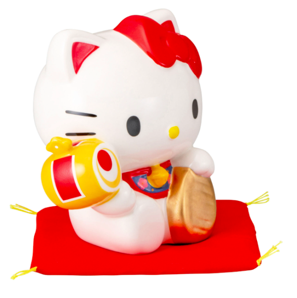 SANRIO HELLO KITTY 招財貓陶瓷存錢筒 擺飾 